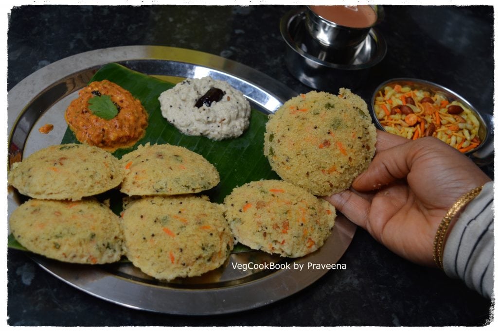 Instant Oats Idli / Oats Veg Idli