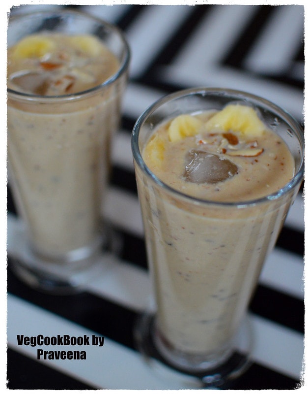 Banana and Prune Milkshake / Banana Prune Smoothie