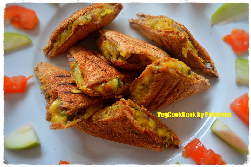 Chana / Chickpea Sprouts - Basil Sandwich