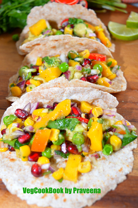 Avocado - Mango Salsa and Tacos ( No Oil)