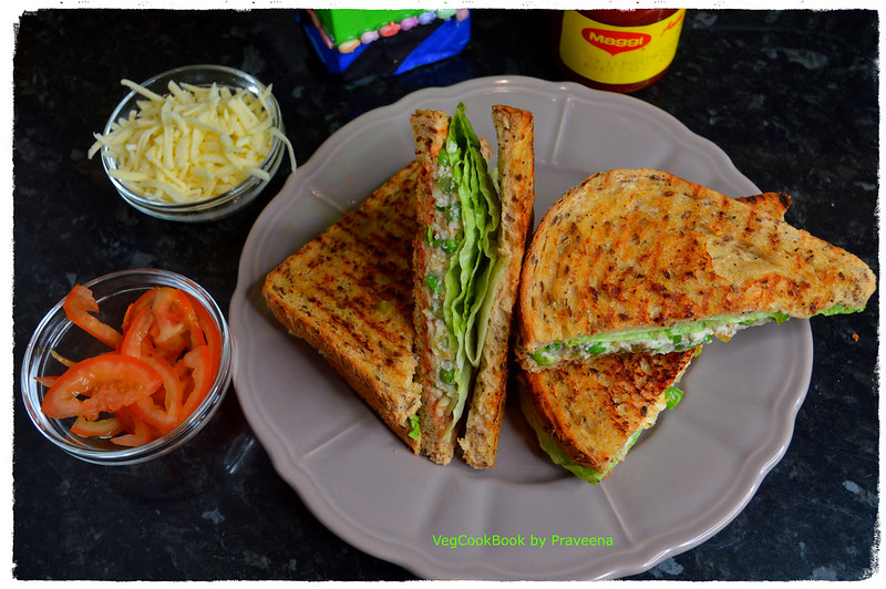 Vegan Mayo & Green Peas Spicy Sandwich