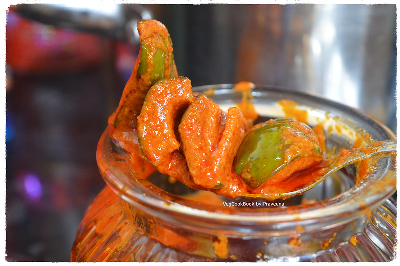 Andhra Pesara Avakaya / Raw Mango & Moong Dal Pickle