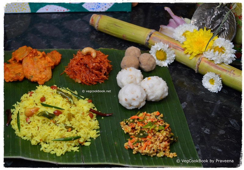Vinayaka Chaturthi Festival Food Thali (South Indian)